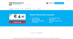 Desktop Screenshot of dutchminecrafthosting.com